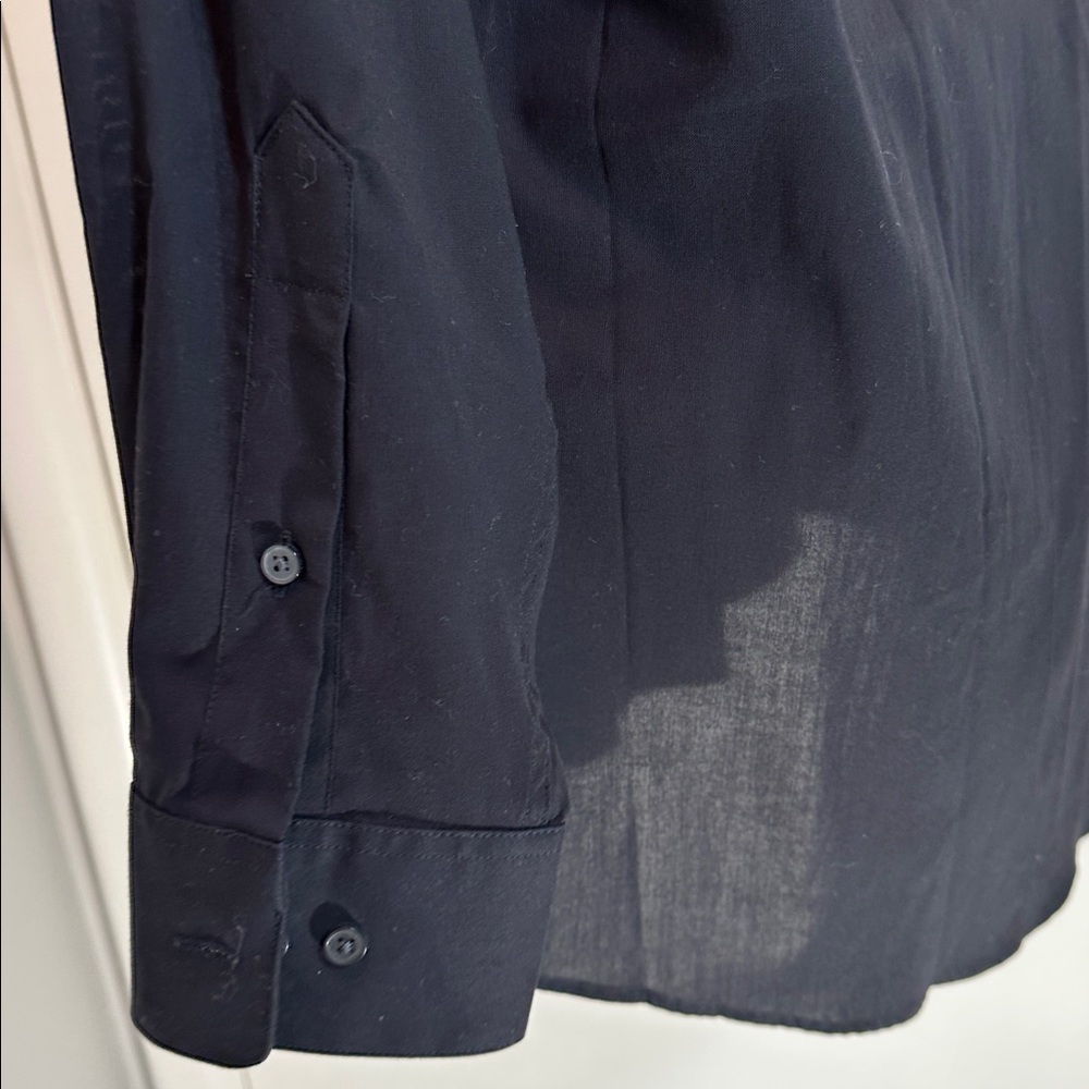 Calvin Klein Long Sleeve Black Cotton Shirt 15.5 34/35 NWT - Picture 8 of 14